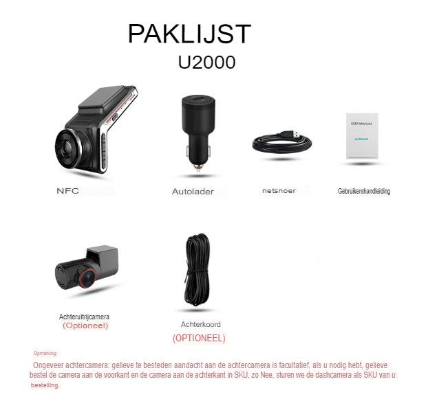 4K Dual Dash Cam with F1.8 Lens, Night Vision and 24-Hour Parking Mode
