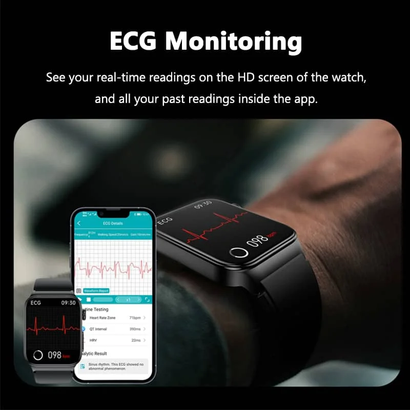 1Mosrugs | All-in-One Health Monitoring Smartwatch with ECG & Blood Glucose Tracker