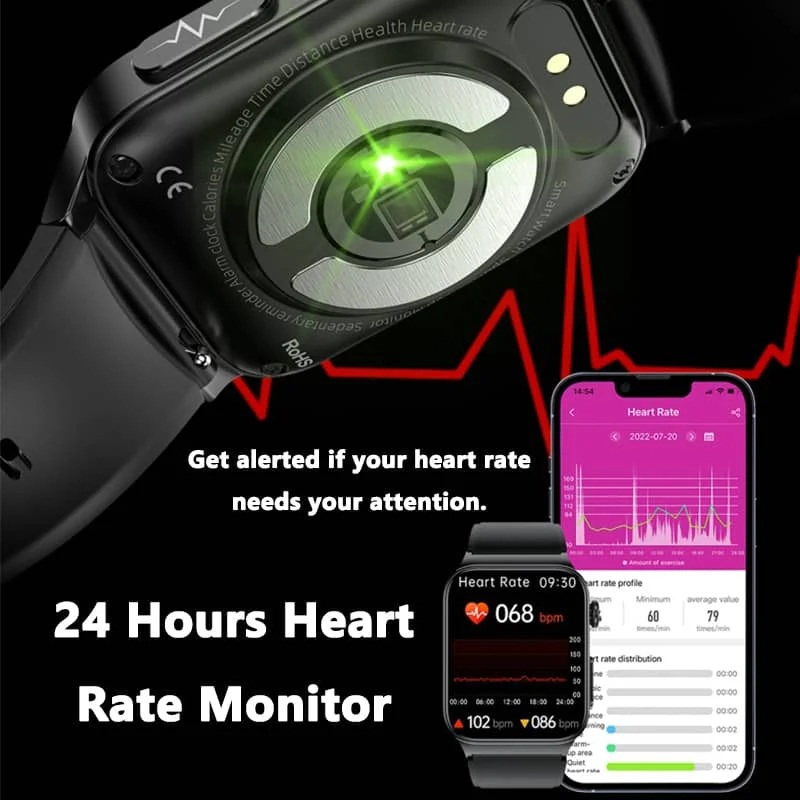 1Mosrugs | All-in-One Health Monitoring Smartwatch with ECG & Blood Glucose Tracker