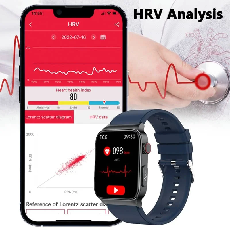 1Mosrugs | All-in-One Health Monitoring Smartwatch with ECG & Blood Glucose Tracker