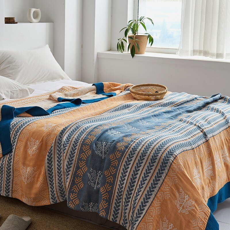 Mosrugs | Premium Cotton Blanket with Elegant Design – Soft, Luxurious & Versatile Throw