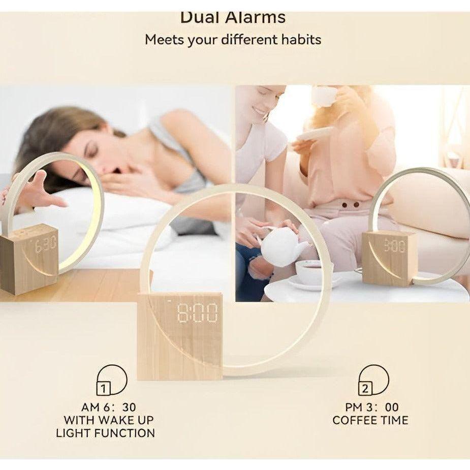 Mosrugs | Smart Snooze – Sunrise Simulation Alarm Clock with Dimmable Touch Lamp & Soothing Sounds