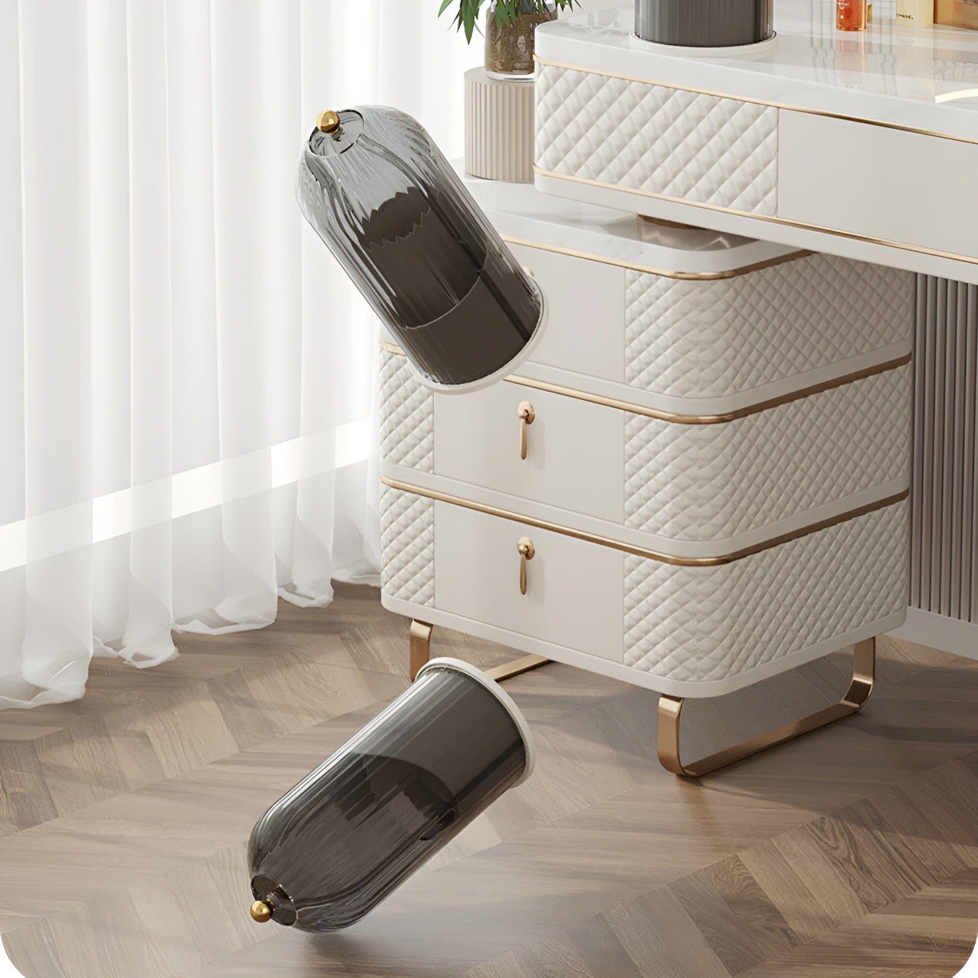 Mosrugs | Beauty SpinMate – 360° Rotating Makeup Brush Holder & Cosmetic Organiser with Dustproof Lid