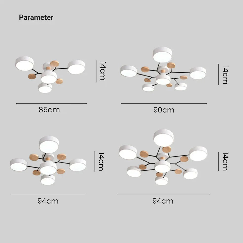 Mosrugs | Contemporary Round Iron LED Chandelier | Energy-Efficient. Stylish Lighting for Living Rooms. Dining Areas & Entryways