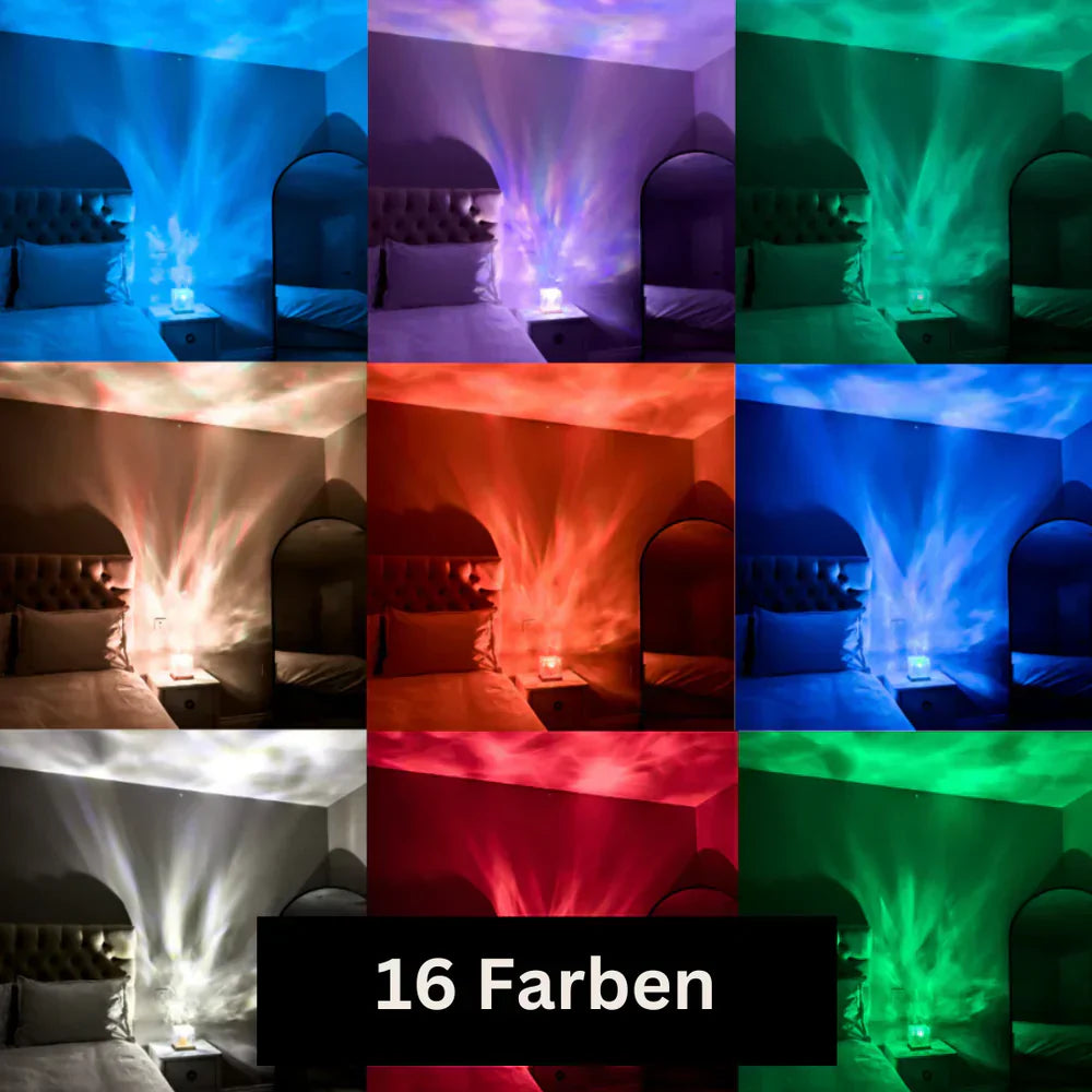 Mosrugs | AuroraGlow Northern Lights Lamp – 16 Colour LED Mood Light with Remote