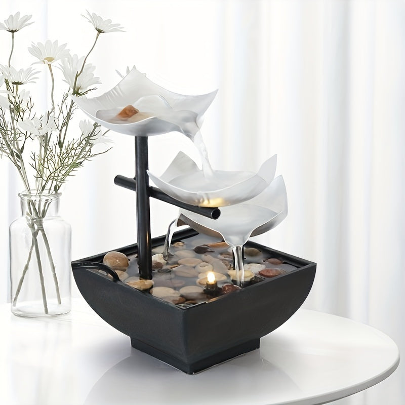 Mosrugs | LeafFlow – Elegant Indoor Fountain with Leaf Design and Gentle Water Flow