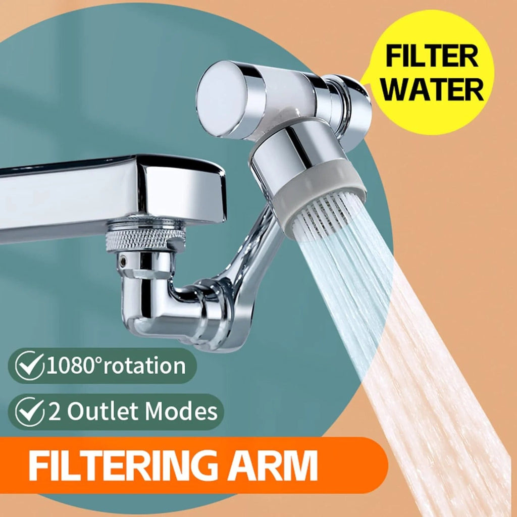 Mosrugs | Filtered Faucet Extender | 1080° Rotation, Dual Flow Modes & Built-In Filter for Cleaner Drinking Water