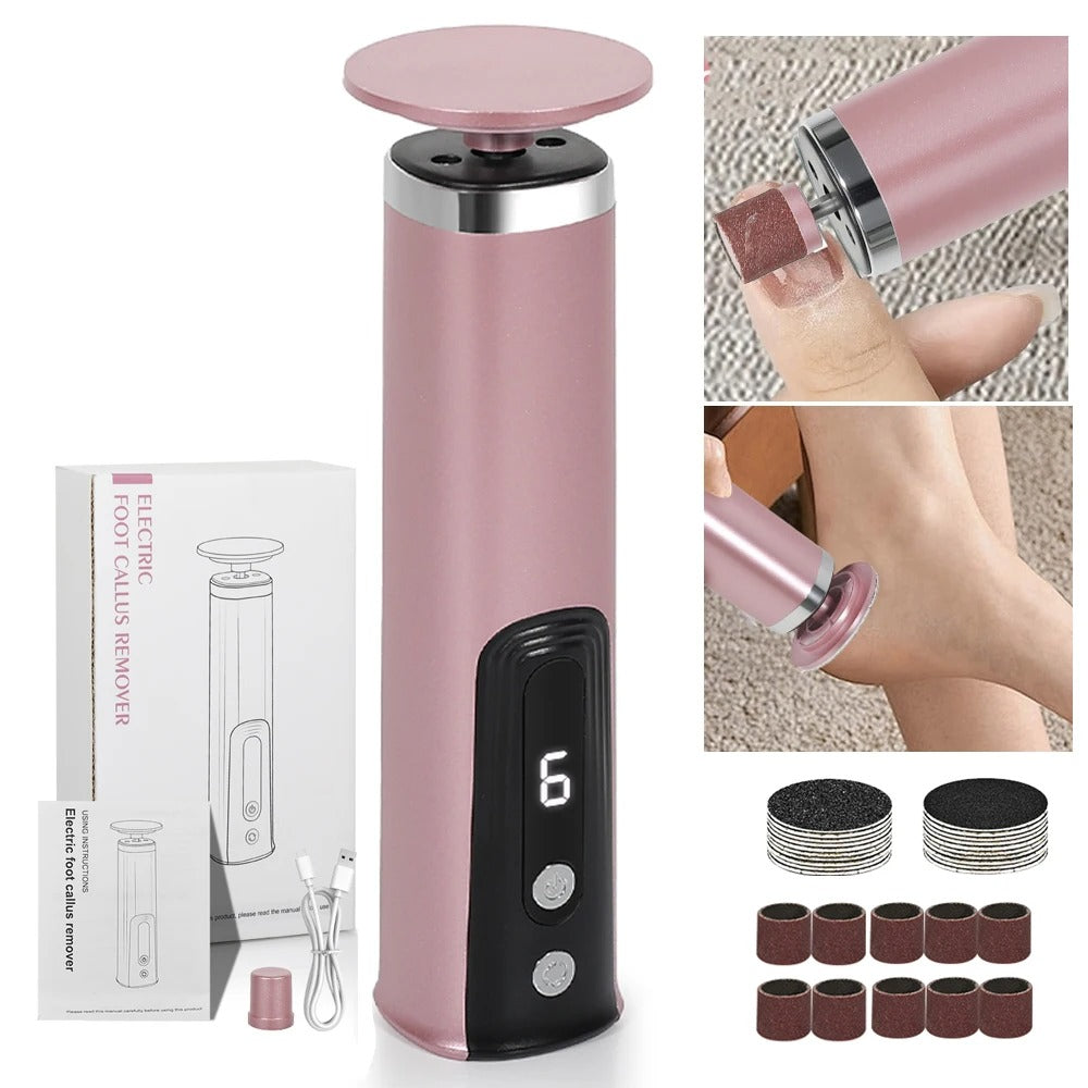 Mosrugs | 2-in-1 Electric Foot & Hand Care Tool | Callus Remover & Nail Polisher for At-Home Pedicures
