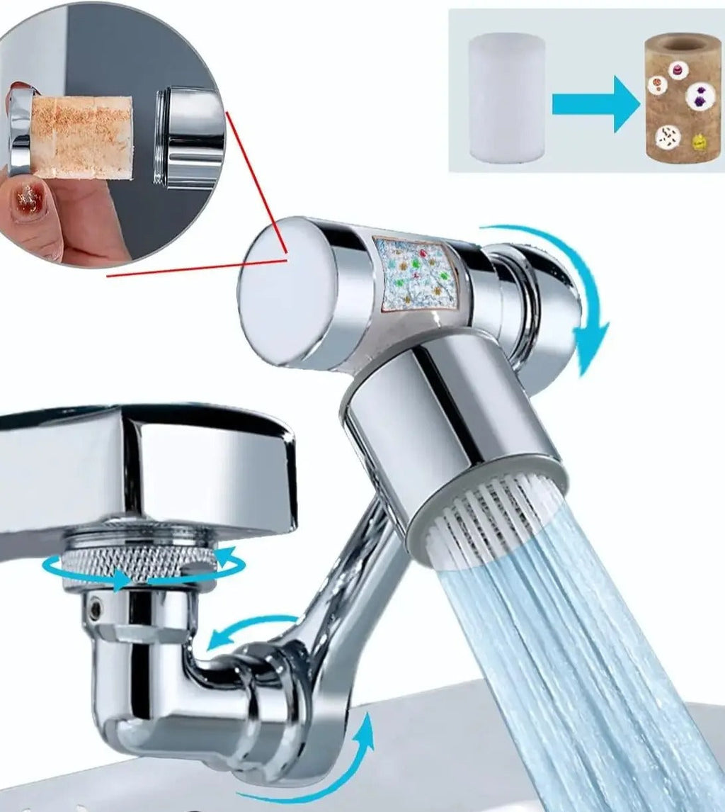 Mosrugs | Filtered Faucet Extender | 1080° Rotation, Dual Flow Modes & Built-In Filter for Cleaner Drinking Water