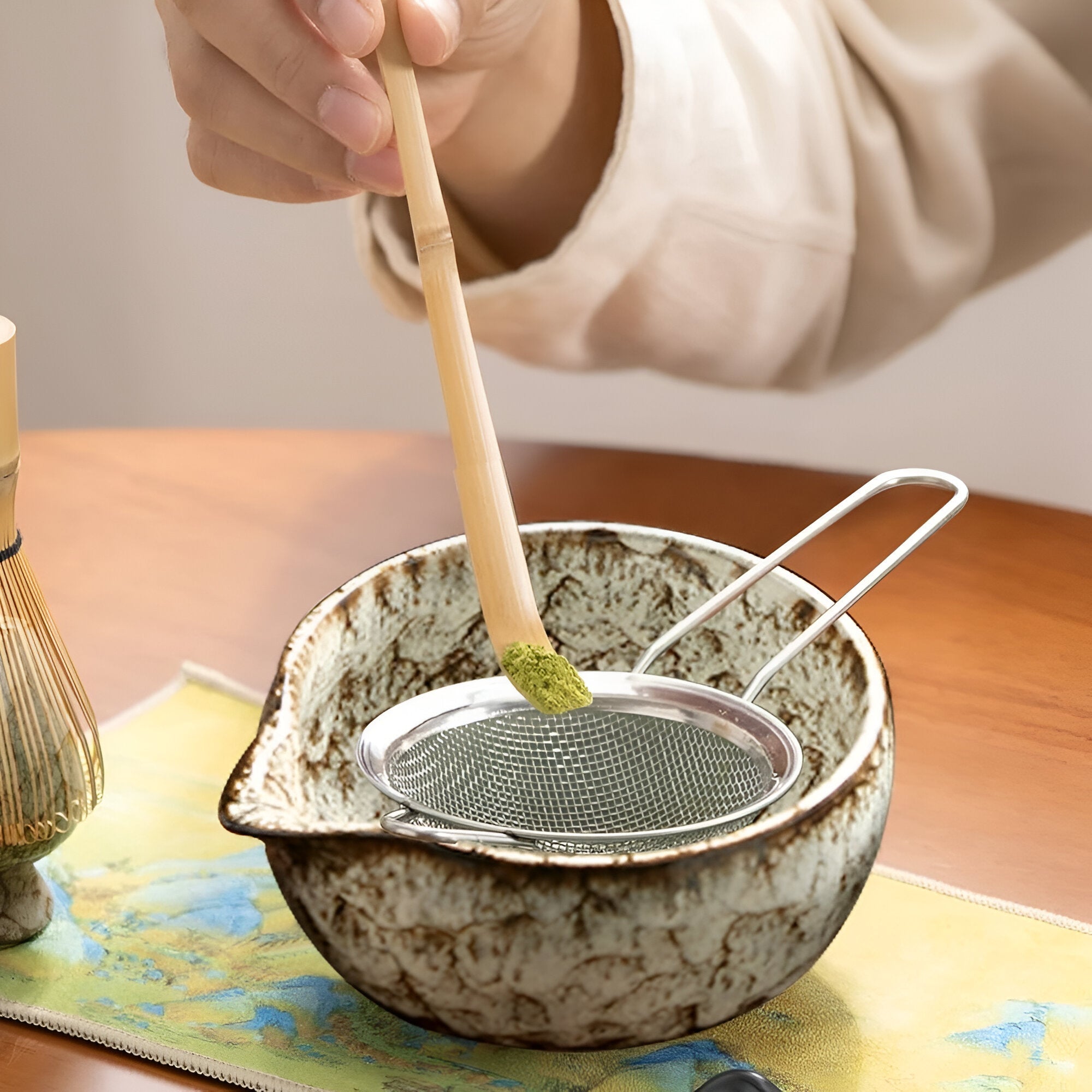 Mosrugs | Traditional Matcha Tea Set – 6-Piece Authentic Japanese Matcha Kit – Premium Bamboo & Ceramic