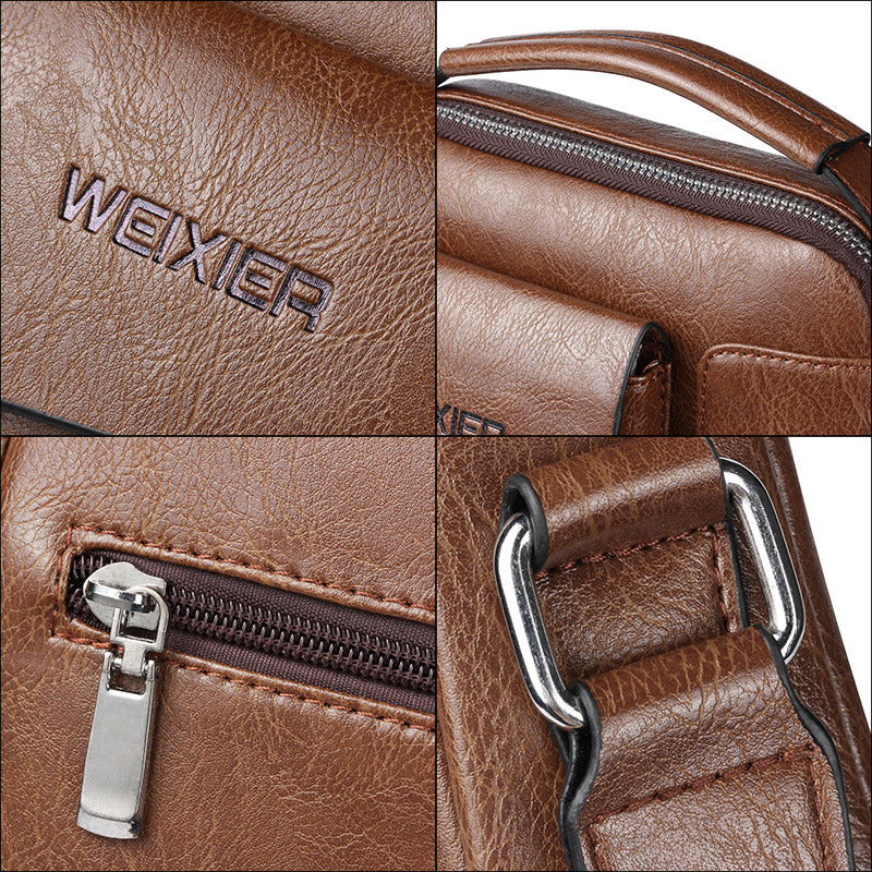 Mosrugs | Luxury Shoulder Bag for Men – PU Leather Crossbody Satchel with Adjustable Strap