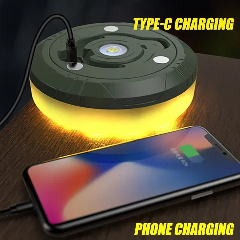 Mosrugs | CampBeam LED Outdoor String Lights – Rechargeable Waterproof Lights with Magnetic Hooks & 5 Lighting Modes