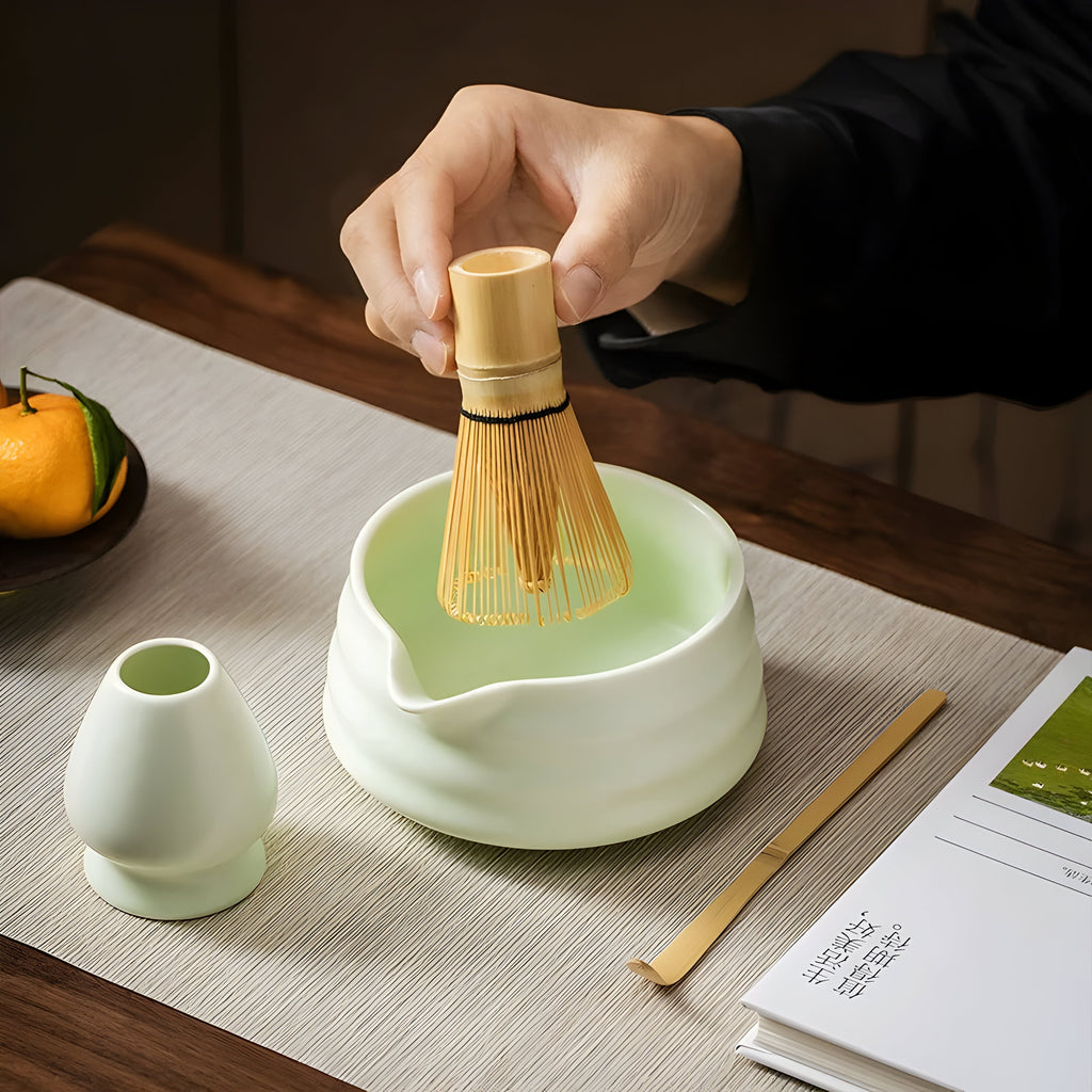 Mosrugs | Matcha Ceramic Set – Traditional Japanese Tea Set for Relaxing & Mindful Moments