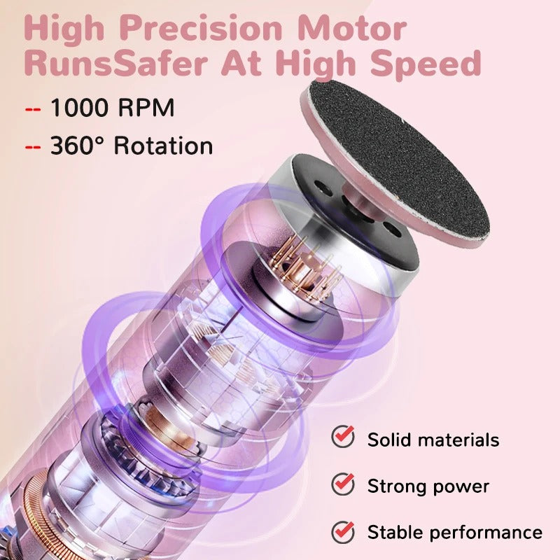 Mosrugs | 2-in-1 Electric Foot & Hand Care Tool | Callus Remover & Nail Polisher for At-Home Pedicures