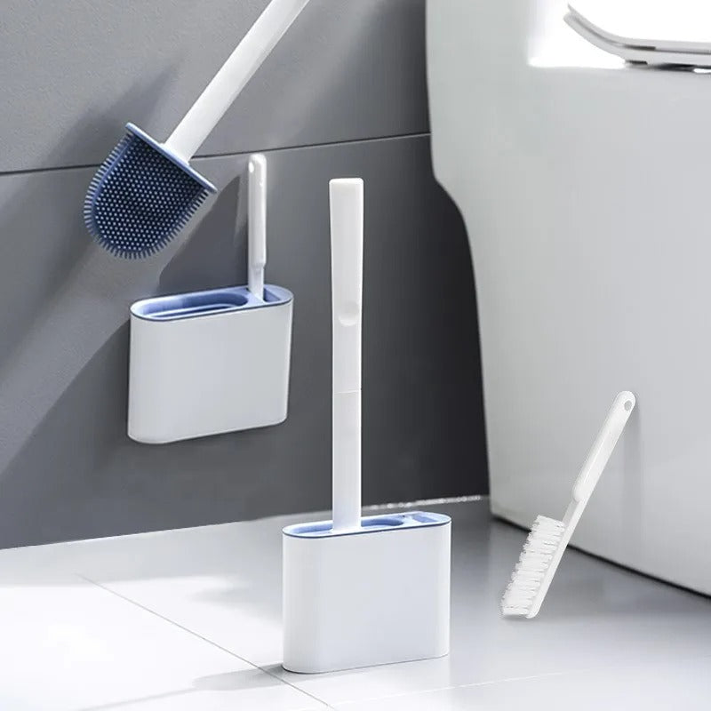 Mosrugs | Toilet Brush | Wall-Mounted, Hygienic Design with Durable Bristles for Complete Cleaning in Small Bathrooms