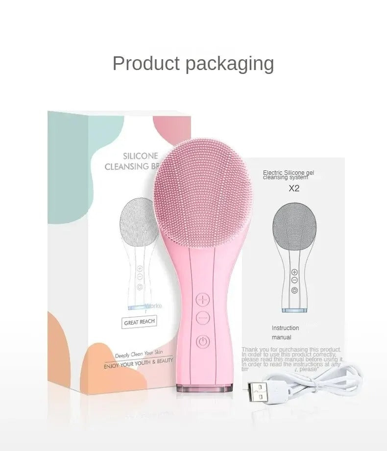 Mosrugs | Electric Facial Cleansing Brush | Waterproof Silicone, Sonic Vibration Technology for Deep Pore Cleansing and All Skin Types