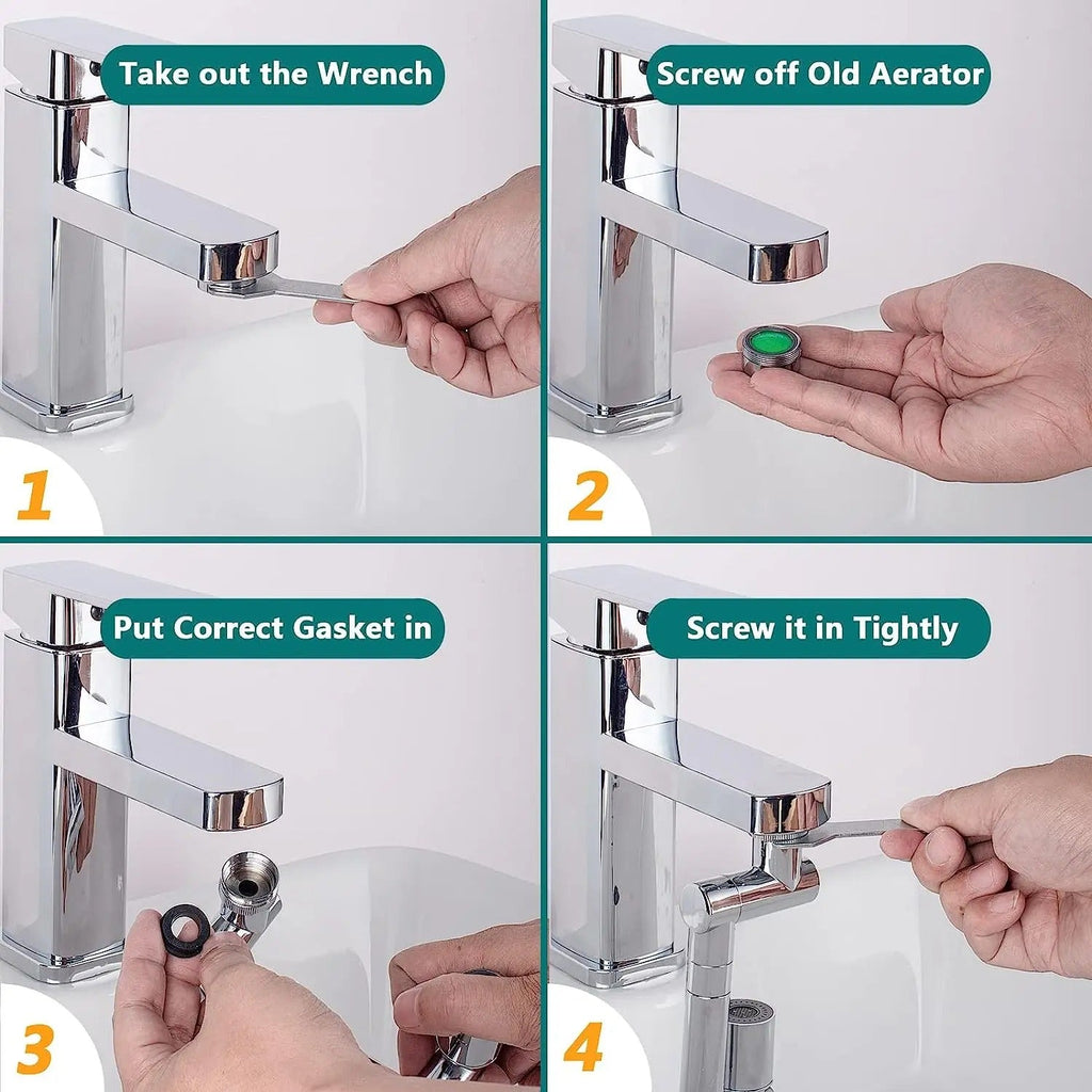Mosrugs | Filtered Faucet Extender | 1080° Rotation, Dual Flow Modes & Built-In Filter for Cleaner Drinking Water