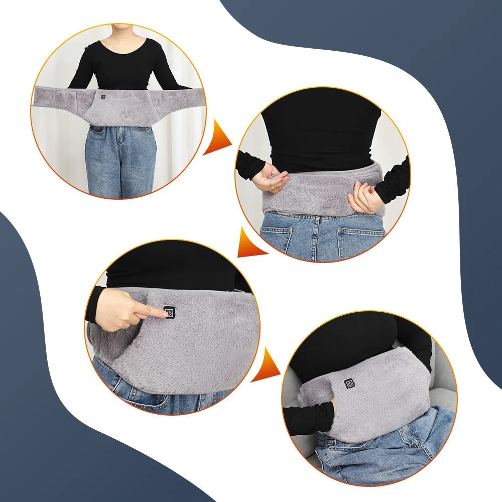 Mosrugs | USB Rechargeable Hand & Waist Warmer | Soft Velvet, 3 Heat Settings & Portable for Home, Office & Outdoor Use