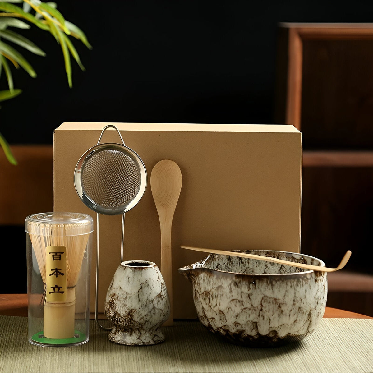 Mosrugs | Traditional Matcha Tea Set – 6-Piece Authentic Japanese Matcha Kit – Premium Bamboo & Ceramic
