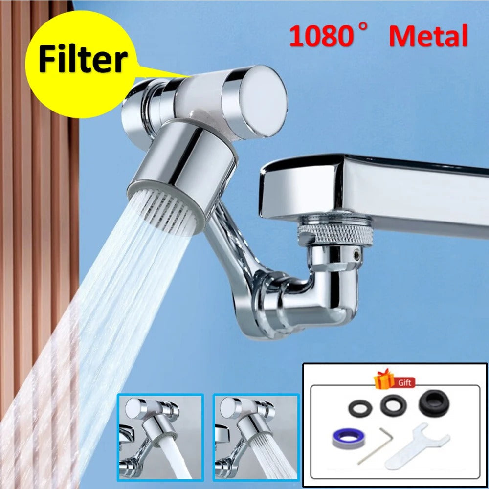 Mosrugs | Filtered Faucet Extender | 1080° Rotation, Dual Flow Modes & Built-In Filter for Cleaner Drinking Water