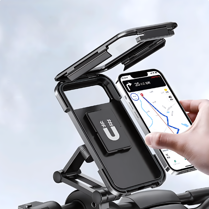 Mosrugs | Waterproof Bike Phone Holder | 360° Rotation, Touchscreen Access & Secure for All Weather Cycling