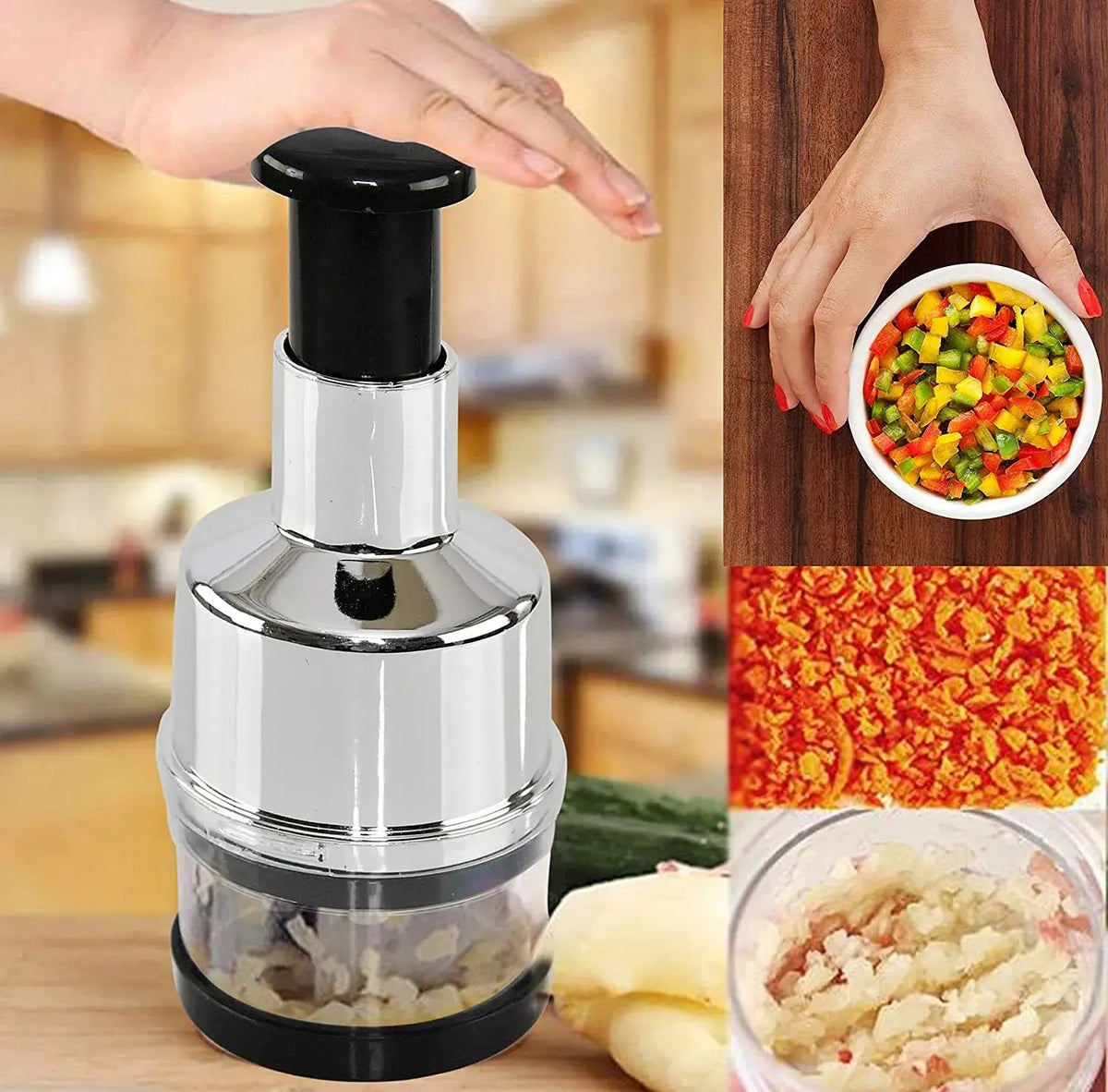 Mosrugs | ChefChop Pro – Manual Stainless Steel Vegetable Chopper for Fast, Safe & Efficient Food Prep