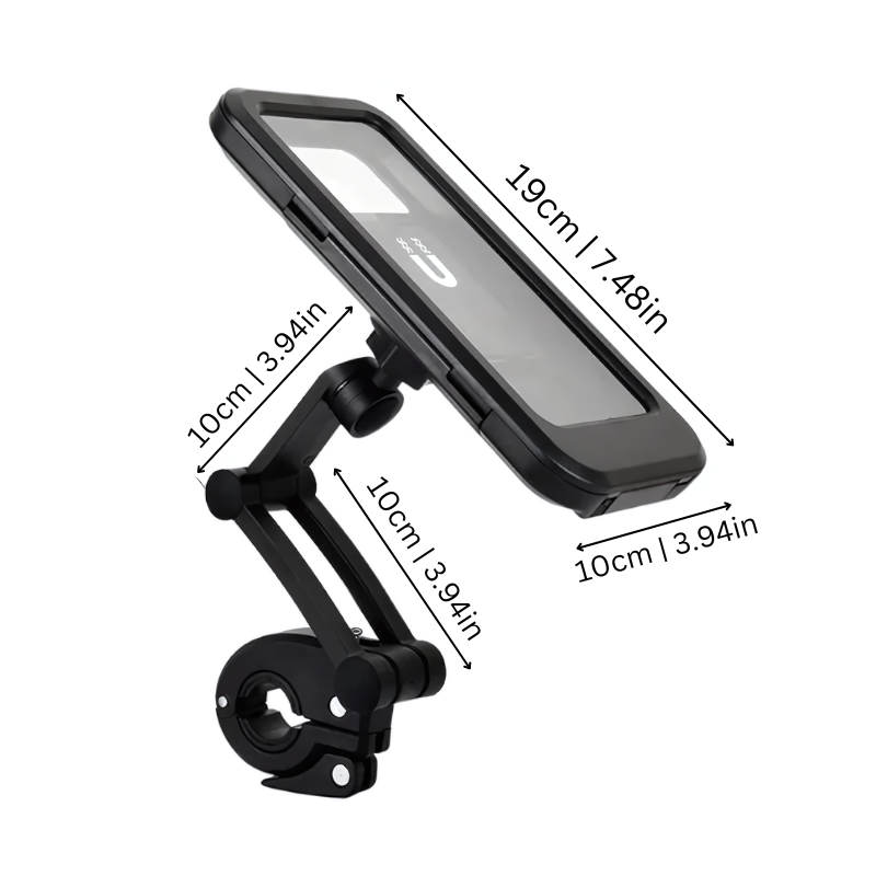 Mosrugs | Waterproof Bike Phone Holder | 360° Rotation, Touchscreen Access & Secure for All Weather Cycling