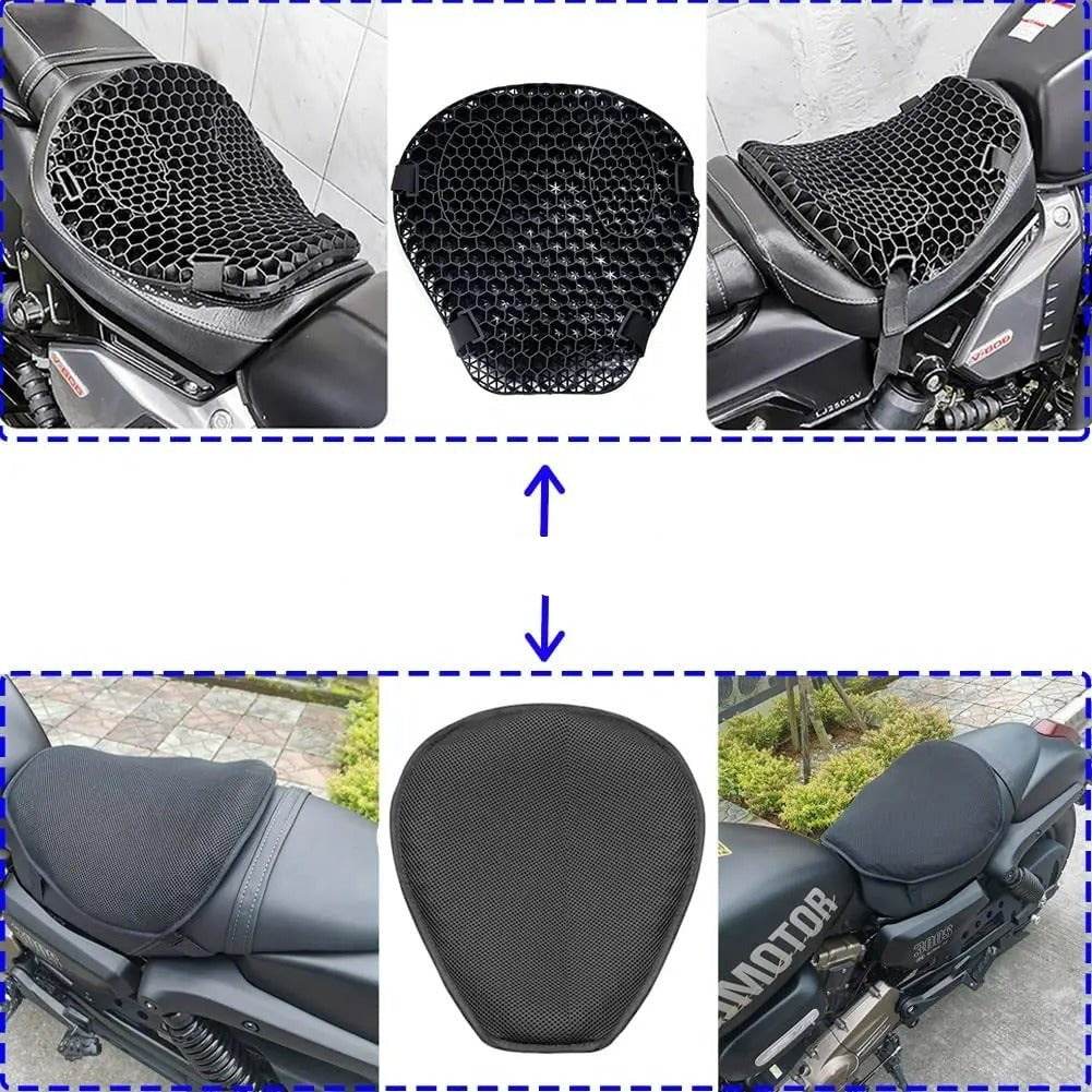 Mosrugs | HoneyRide – 3D Honeycomb Shock-Relief Motorcycle Seat Cushion