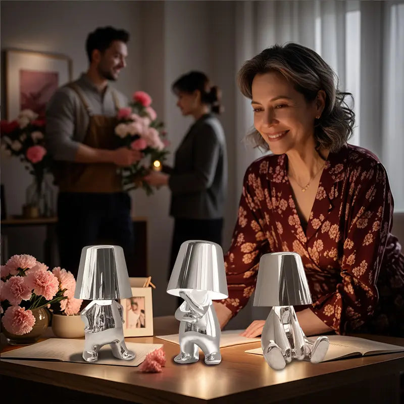 Mosrugs | 5 Brothers Wireless Table Lamp – Rechargeable LED Designer Lamp with Dimmable Light (Warm White)