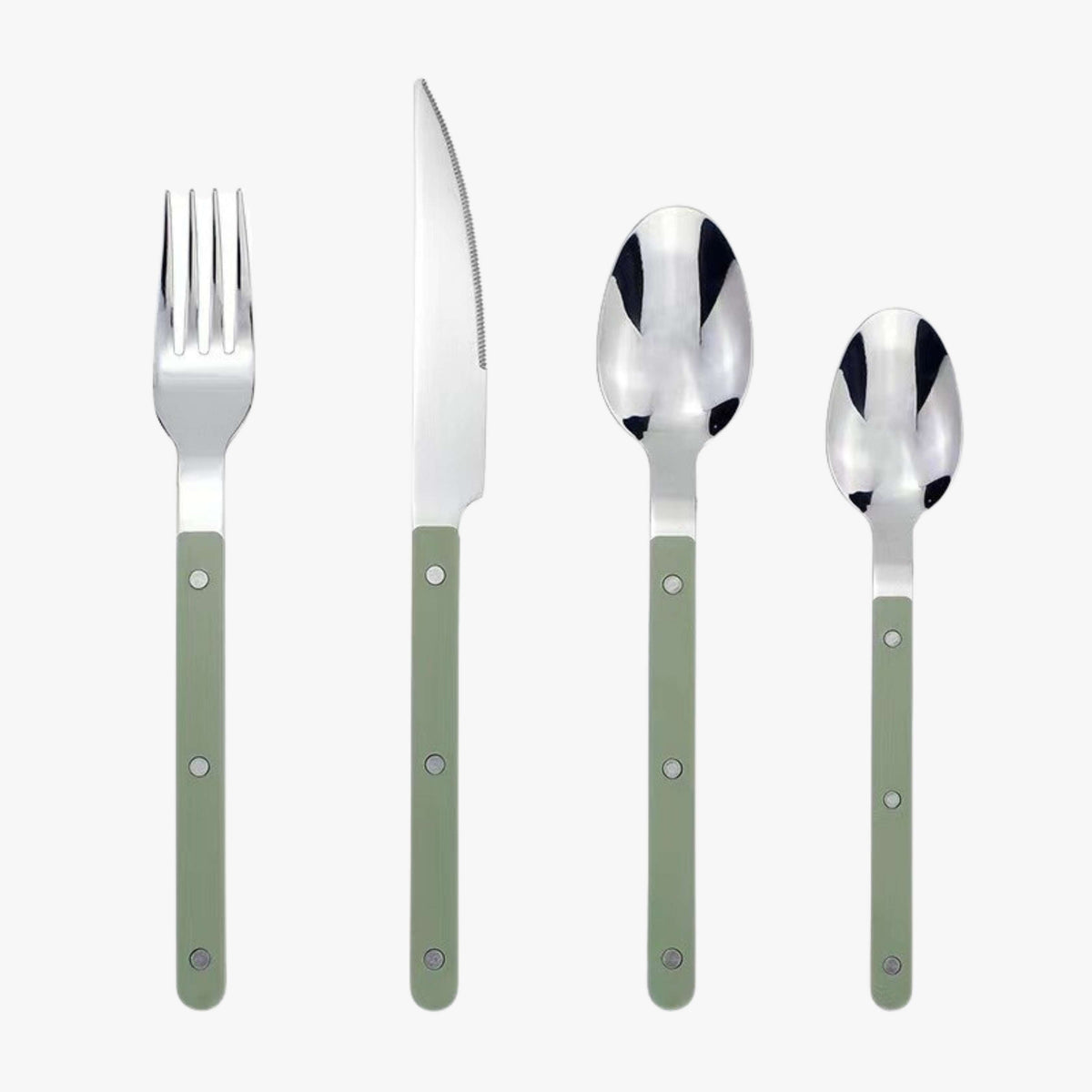 Mosrugs | 24-Piece Cutlery Set – Engraved Stainless Steel Flatware for 6 People