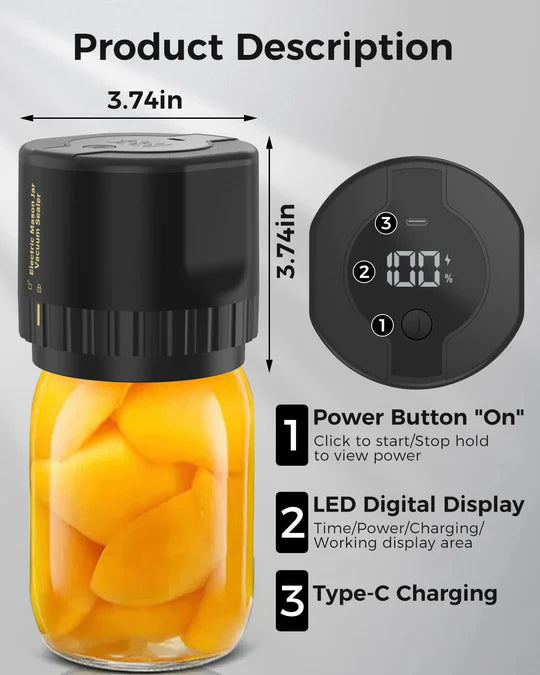 Mosrugs | Electric Mason Jar Vacuum Sealer Kit