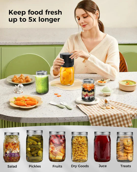 Mosrugs | Electric Mason Jar Vacuum Sealer Kit