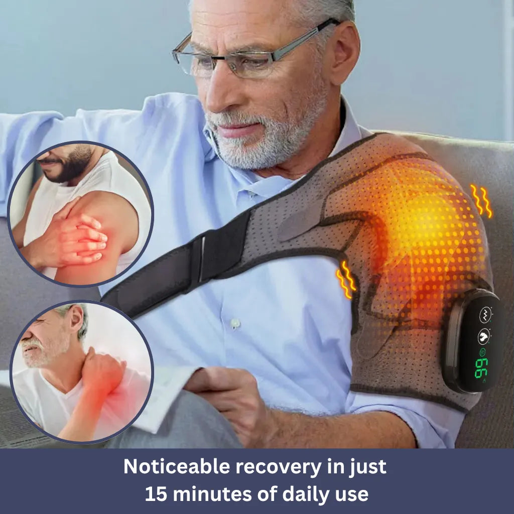 Mosrugs | Shoulder Massage Device | Heat Therapy, Adjustable Intensity & Ideal for Muscle Relaxation