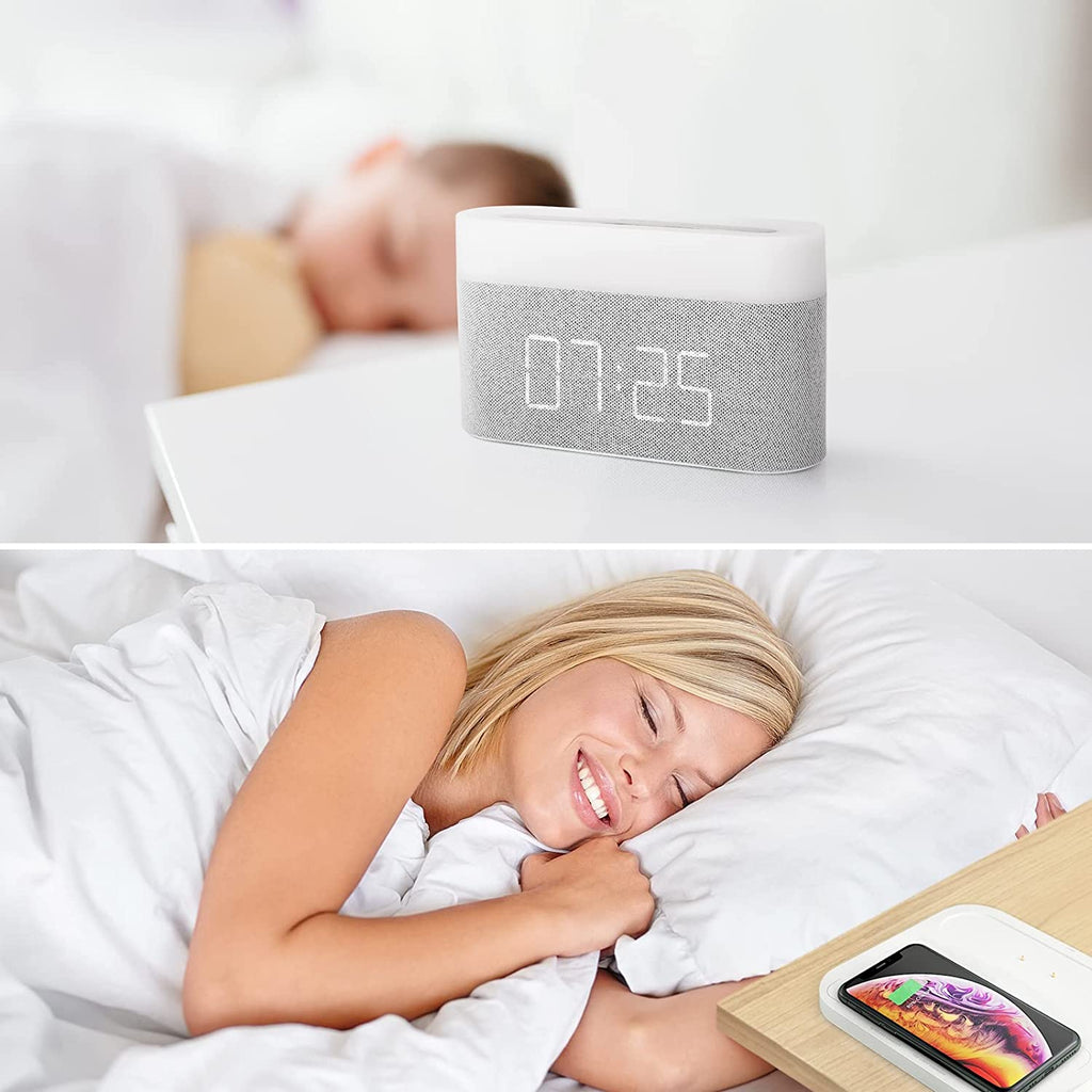 Mosrugs | 3-in-1 Wireless Charger, LED Lamp & Digital Alarm Clock | Fast Charging Dock