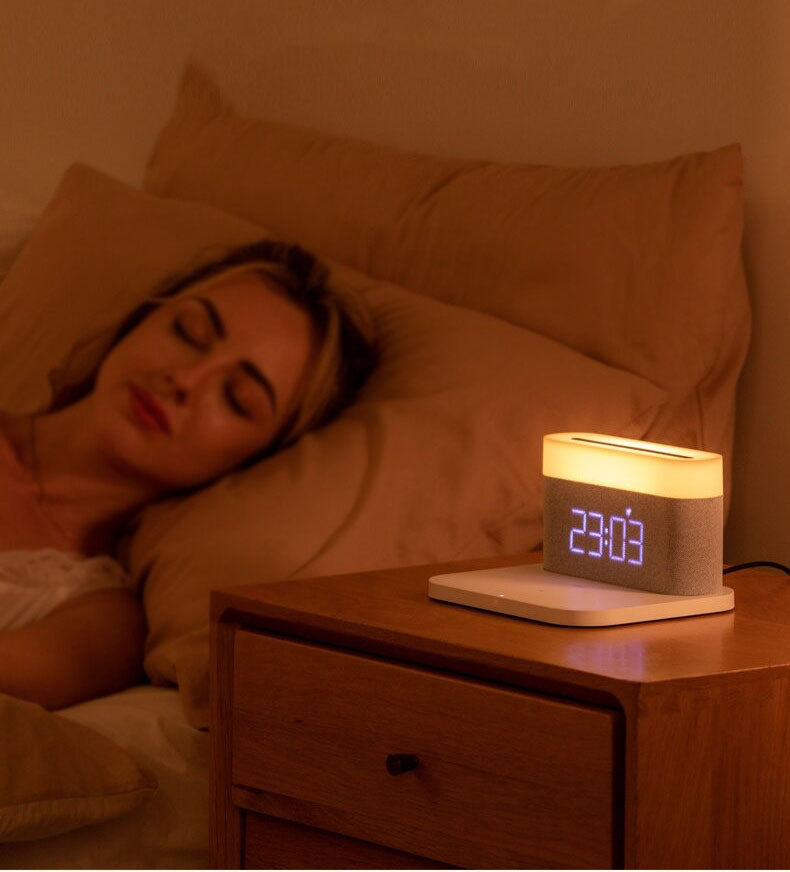 Mosrugs | 3-in-1 Wireless Charger, LED Lamp & Digital Alarm Clock | Fast Charging Dock