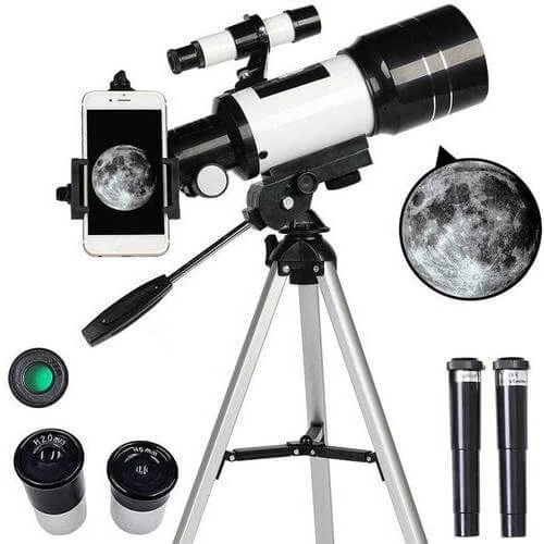 Mosrugs | Professional Astronomical Telescope | 70mm Aperture, 300mm Focal Length & Easy Setup for Stargazing and Nature Exploration