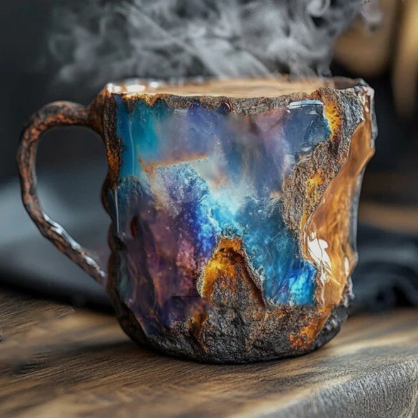 Mosrugs | GemCup Crystal Coffee Mug – Elegant 300ml Mineral-Inspired Glass Cup