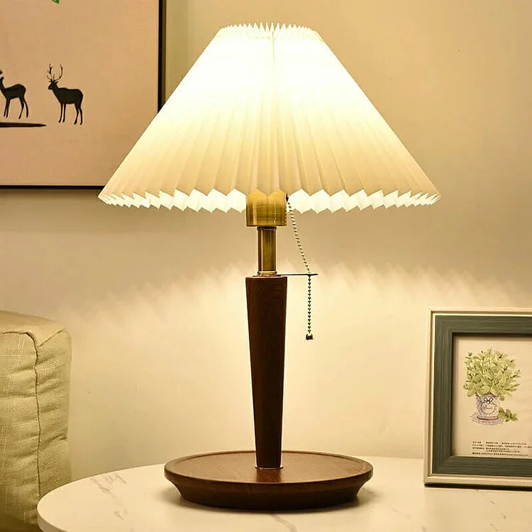 Mosrugs | GlowTimber - Classic Wooden Plissé Lamp
