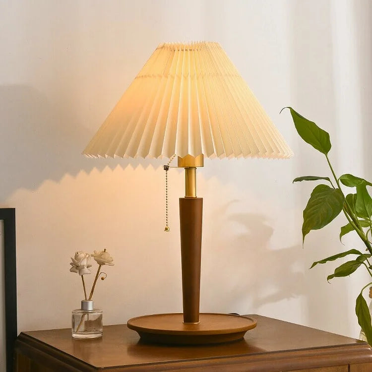 Mosrugs | GlowTimber - Classic Wooden Plissé Lamp