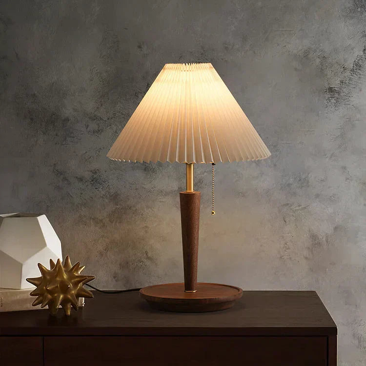 Mosrugs | GlowTimber - Classic Wooden Plissé Lamp