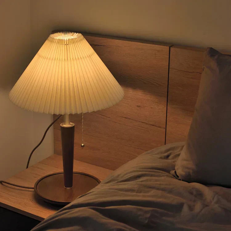 Mosrugs | GlowTimber - Classic Wooden Plissé Lamp