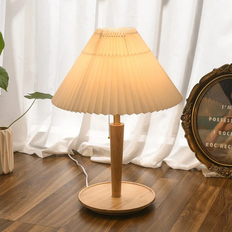 Mosrugs | GlowTimber - Classic Wooden Plissé Lamp