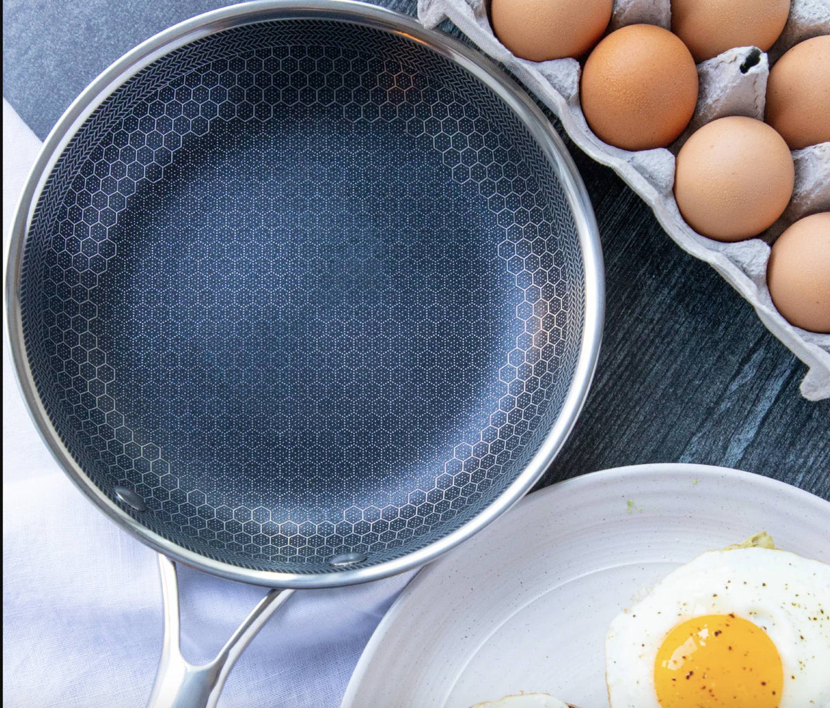 Mosrugs | KitchenPro Non-Stick Stainless Steel Frying Pan – Scratch-Resistant & Energy-Efficient