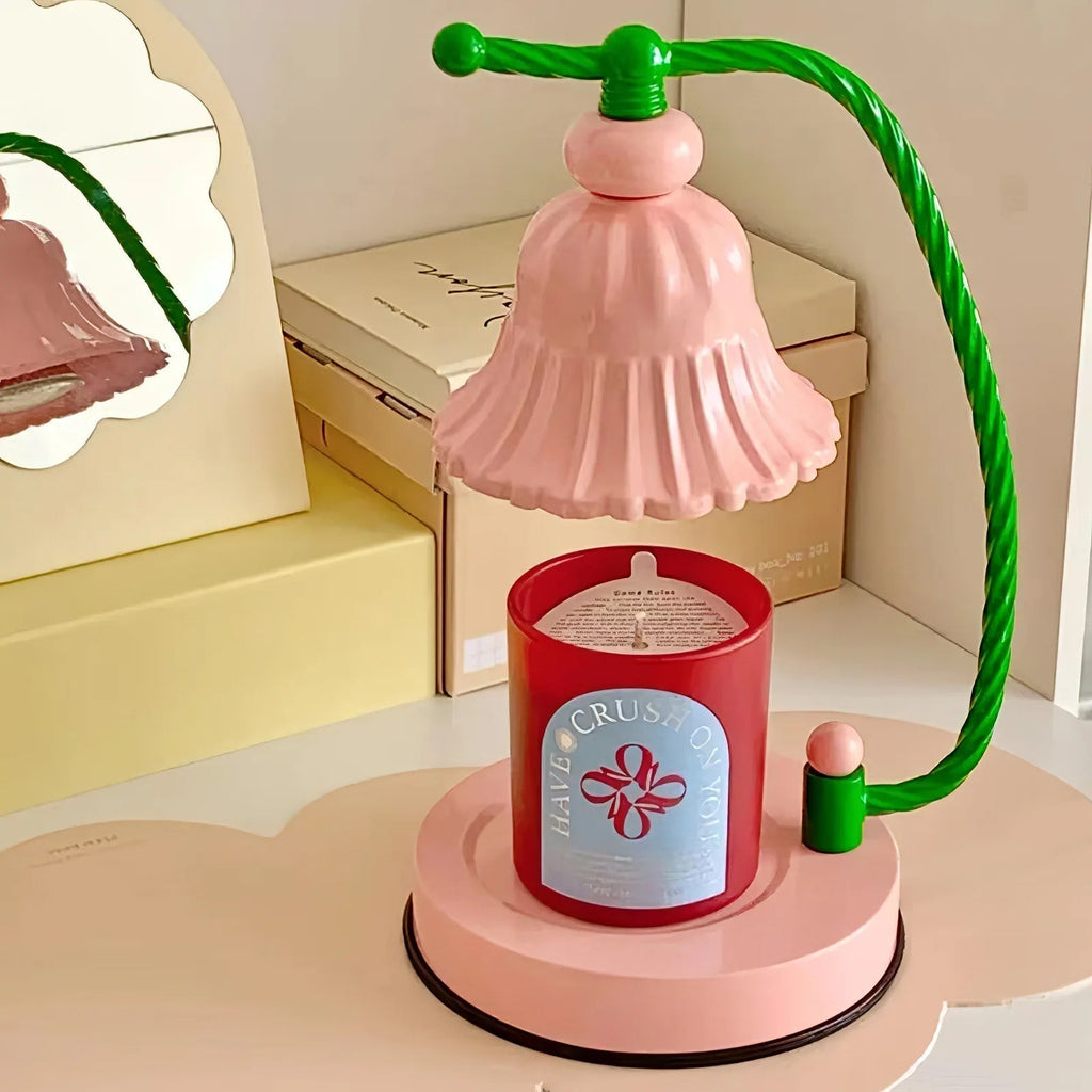 Mosrugs | BloomAura – Charming Pink Glass Table Lamp