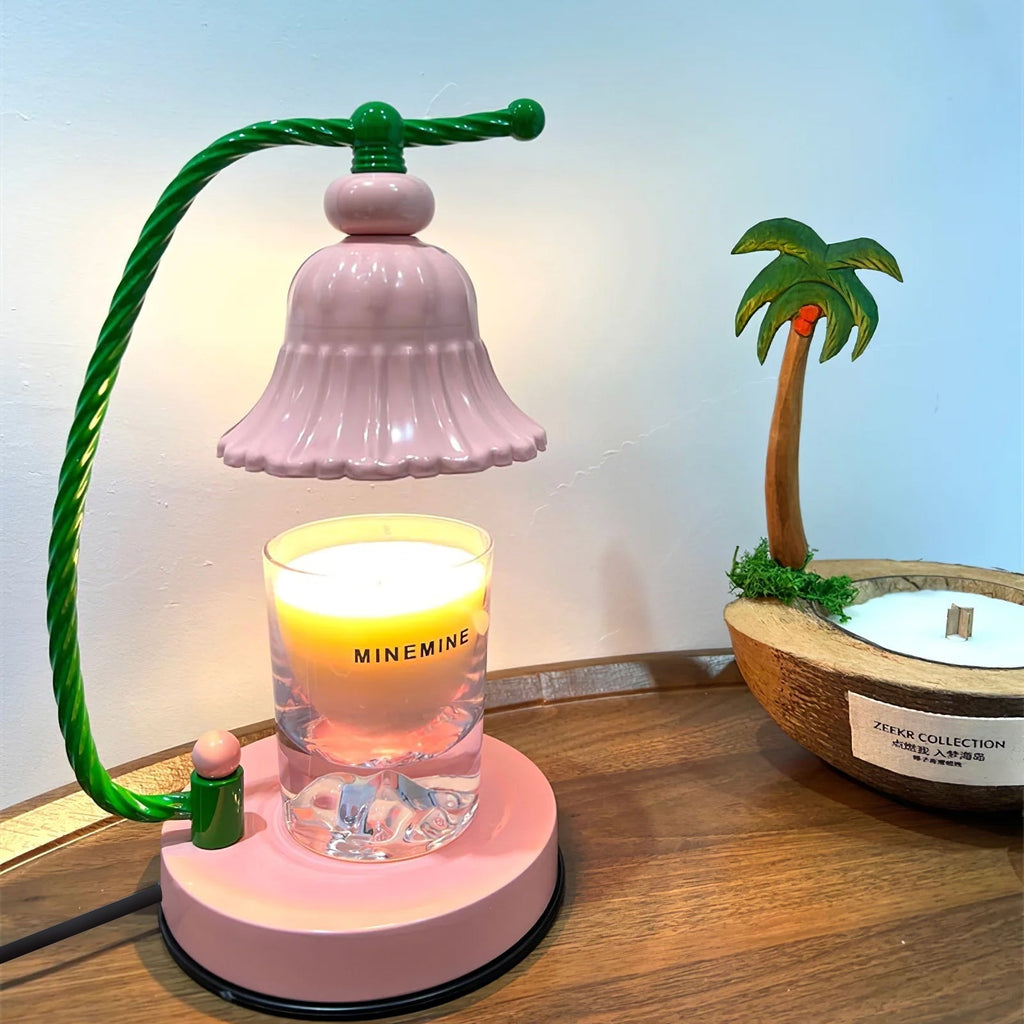 Mosrugs | BloomAura – Charming Pink Glass Table Lamp