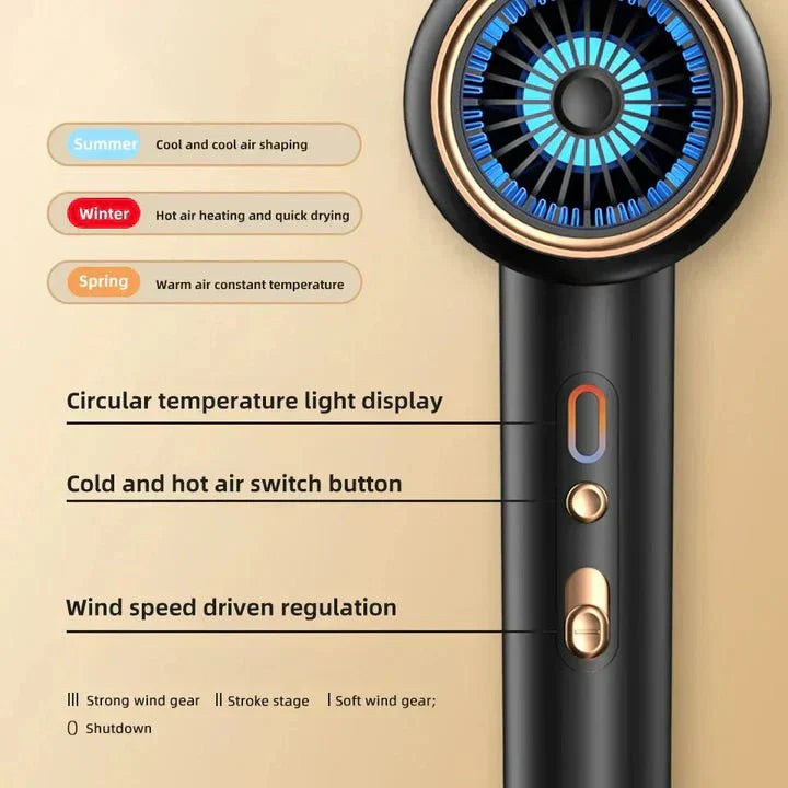 Mosrugs | GLAMDRY – 2400W Ionic Hair Dryer for Fast, Frizz-Free & Shiny Styling