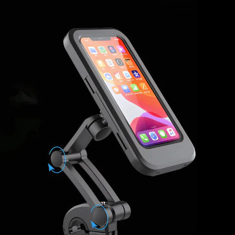 Mosrugs | Waterproof Bike Phone Holder | 360° Rotation, Touchscreen Access & Secure for All Weather Cycling