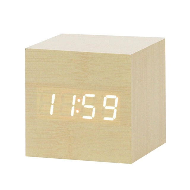Mosrugs | Digital LED Alarm Clock | Voice Control, Clear Display & Modern Design for Bedroom Use