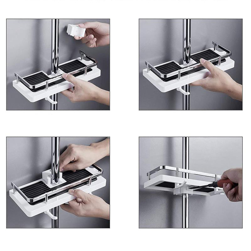 Mosrugs | BathBuddy | No-Drill Shower Shelf – Space-Saving Bathroom Storage