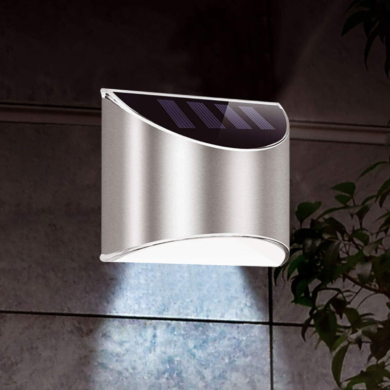 Mosrugs | Stainless Steel Solar LED Outdoor Wall Light – Weatherproof Automatic Garden Lighting